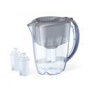 AQUAPHOR Water Filter Pitcher Ideal 7 Cup with 3 x B15 Filters - Grey