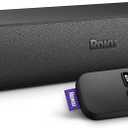 Roku Streambar (Spanish Edition) | 4K HDR Streaming Device & Premium Roku Soundbar All In One, Voice Remote, Free & Live TV, Black