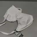 Ocean Blues Triangle Bikini Top String Tie Back Halter , White, Size L