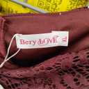 BeryLove Homecoming Formal Sequin Off Shoulder Dresses Cocktail Wedding Guest Long Evening Lace Chiffon Ruffle Dress 7085 Burgundy, Size XL