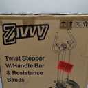 ZIWWVY Stepper Machine with Resistance Bands, Mini Stepper with 300LBS Weight Capacity, Twist Stepper for Full Body Workout, Adjustable Step Height, Smooth and Quiet, Step Machine for Men Women