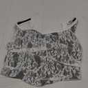 SOLY HUX Women's Floral Lace Skirt Set 2 Piece Sleeveless Top and Bodycon Fishtail Skirts Summer Coquette Outfits (Black and White), Size: S
