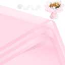 Rumvan Flower Wrapping Paper, 20 Sheets, Waterproof, Floral Bouquet Design, for Wedding, Birthday Gift, DIY Florist Supplies (Pink colour)