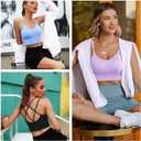 Sykooria 3 Pack Strappy Sports Bra for Women Sexy Crisscross for Yoga Running Athletic Gym Workout Fitness Tank Tops (XL)