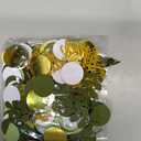 200 Pcs Gold Glitter Wedding Table Confetti, Greenery Eucalyptus, Bridal Shower Decorations, Gold Love Confetti, Engagement Party Scatters