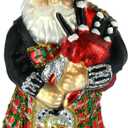 Old World Christmas Ornaments: Assortment of Santas Glass Blown Ornaments for Christmas Tree, Highland Santa 5 Inches