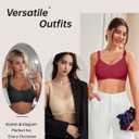 Vertvie Wireless Bras for Women No Underwire Supportive Mesh Crossover Bra Seamless Push Up Full Coverage Everyday Bralettes (XXXL)