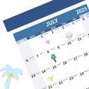 3 x 2025-2026 Wall Calendar 34.8" x 22.8" Large Vertical Yearly Wall Hanging Calenda with Julian Date from July 2025 to June 2026 Thick Paper Calendar 12 Month Annual Planner for Office Fridge(Blue)