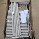 Modway Render Faux Travertine Slatted 36 Inch Bathroom Vanity in White with Sink Combo - Mid-Century Modern Single Sink Bathroom Vanity - Vanity Cabinet with Soft-Close Doors