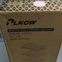 PLKOW 4-Tier Metal Rolling Utility Cart, Multi-Functional Storage Cart for Office, Living Room, Kitchen, Bathroom, Lightweight Organizer Cart with Wheels, Pink