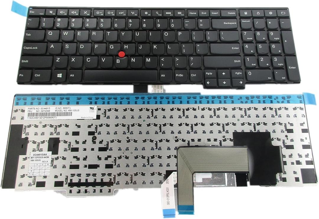 New Laptop Keyboard Replacement with (Frame and Pointer) Compatible with IBM Lenovo ThinkPad Edge E531 W540 W541 W550 W550S T540 T540P T550 Series Fit P/N 0C45254 04Y2465 no Backlit
