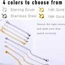 6Pcs 18K Gold Plated Necklace Extenders for Women, Hypoallergenic Bracelet Chain Extenders Set, Extensions 2", 4" Inches (18K Gold Plated (6Pcs))