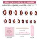 Glamnetic Press On Nails - Magnetic Moscow Fake Nails | Short Oval Fake Nails with a Cat-Eye Magnetic Velvet Finish, Salon Quality Halloween Nails | 15 Sizes - 30 Nail Kit with Glue