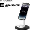 Belkin MagSafe 2-in-1 Wireless Charging Stand for Apple iPhone 17, iPhone 16, iPhone 15, iPhone 14 Series & AirPods - MagSafe Fast Charging Station for Multiple Devices - Black (Certified Refurbished)