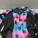 Ecupper Women's One Piece Rash Guard with Built in Bra UPF50+ Zip Long Sleeve Surfing Athletic Swimsuit Size 20