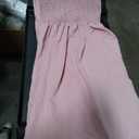 Women's Summer Spaghetti Strap Maxi Dress 2026 Tie Shoulder Square Neck Flowy Wedding Guest Party Beach Long Dresses, Pink XL