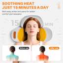 Shrandi 3-in-1 Neck Massager Pillow- Cervical Rechargeable Massage Neck Hump for Back Shoulder Pain Relief, with Heat, Traction, Hump Corrector