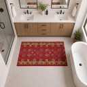 Ottomanson Oriental 2x3 Entryway Rug Non-Slip Small Area Rugs