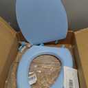 ARTIBETTER Elongated Foam Toilet Seat Soft Close Blue Bathroom Accessory Replacement Part