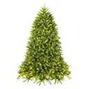 7.5 Feet Artificial Fir Christmas Tree with LED Lights and 1968 Branch Tips