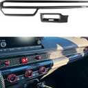 Carbon Fiber Center Console Dashboard Panel Cover AC Air Vent Cover Compatible with 2022-2025 11th Gen Honda Civic