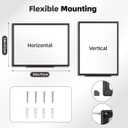 VUSIGN 36'' x 24'' Magnetic White Board for Wall, Dry Erase Board with Black Aluminium Frame, Hanging Whiteboard for Office, Home, Meeting - Accessories Included