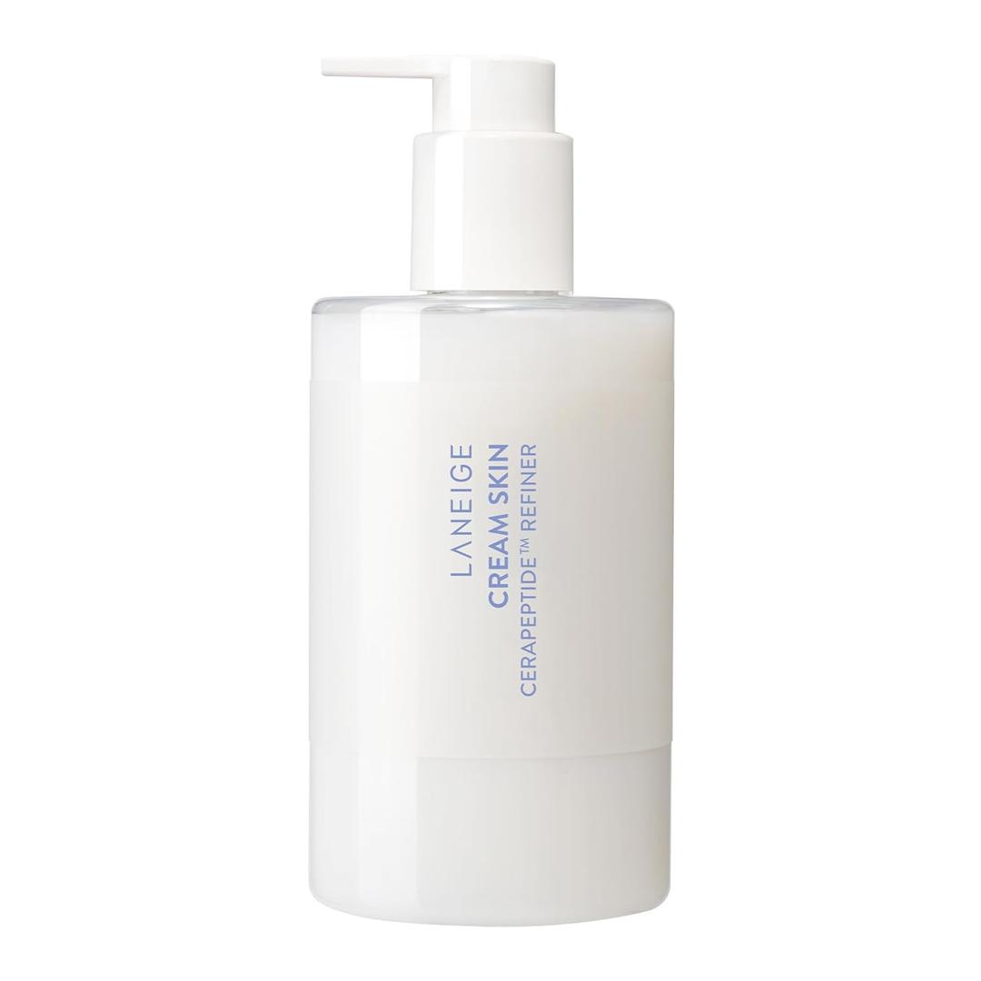 LANEIGE Cream Skin Toner & Moisturizer: Lightweight Refillable Korean Milky Toner with Ceramide & Peptide for Hydration, Firming, & Barrier Support