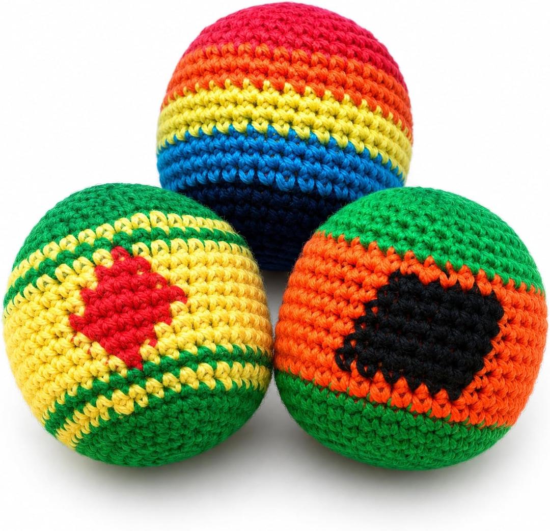 3 Panel Sand Filled Foot Bag, for Practice, Outdoor Games, Party Activities