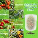 Evoio Bird Netting for Garden Blueberry Bushes Fruit Tree Netting Cover Plant Protection Mesh Bags with Drawstring, 4 Pack 2.3 x 3.5 ft Shrubs Bush Tomato Strawberry Berry Barrier Protectors Net