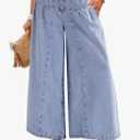 Womens Wide Leg Barrel Jeans 2026 Fashion Spring Baggy High Waisted Trendy Cropped Flowy Denim Pants with Pockets 10