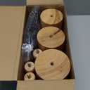 Juexica 3 Pcs Cup Pottery Molds 3.1'', 3.4'', 3.7'' Plaster Molds with 12 Pcs Mug Handle Forms Pottery Shaping Tool Wood Slump Press Mold 3 Sizes Clay Molds for DIY Pottery Cup Mug Art Making