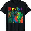 Frogs Resist Portland Frog Protest Vintage Activist Freedom T-Shirt, Extra Large, Black 