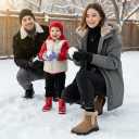 Winter Snow Boots for Women: Warm Fur Lined Ladies Ankle Booties Comfortable for Outdoor Walking