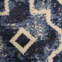 Wonnitar Moroccan Indoor Door Mat, 36"x59" Entry Rug Washable Front Door Mat, Non-Slip Absorbent Dirt Trapper Mat, Low-Profile Floor Carpet for Entryway Kitchen Bathroom (Post Blue,59'' x 35.4'')