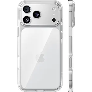 TORRAS for iPhone 17 Pro Max Case Crystal Clear, [AntiYellowing][MilitaryGrade Protection], Ultra Slim Transparent AntiScratch Back, Soft Bumper, NonSlip 17 Pro Max Phone Case, Clear 6.9"