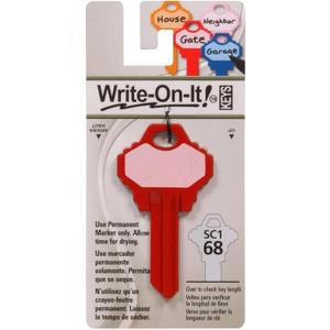 Hillman Write-On-It House/Padlock Universal Key Blank Single Sided Hillman Write-On-It House/Padlock Universal Key Blank Single Sided