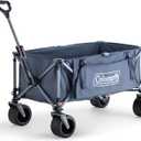 Coleman XL Collapsible Wagon, Heavy‑Duty 400 lb Capacity, Large 50+ Gallon Utility Cart with All‑Terrain Wide‑Base Wheels, One‑Pull Folding Design, Removable Wheels & Ergonomic Handle – Blue
