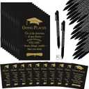 Kosiz 60 Pcs 2026 Graduation Gifts Bulk Motivational Kraft Notebooks Ballpoint Pens Inspirational Mini Journal Bamboo Plastic Retractable Pen for Class of 2026 College Grad Gifts (Black)