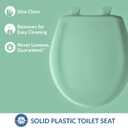 Bemis Classic Colors Slow Close Toilet Seat, Easy Clean Hinges and Durable Plastic Seat, Made in USA, Round, Ming Green