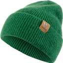 Vgogfly Beanie Men Slouchy Knit Skull Cap Warm Stocking Hats Guys Women Striped Winter Beanie Hat Cuffed Plain Hat (Green)