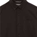 AXNY Boys Slim Fit Solid Super Stretch Solid Button Down Shirt (Black)