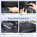 ALLANSING Upgraded 900D Heavy Duty Dog Back Bench Seat Cover, Car Seat Protector, Fits Full Size Trucks, 3 Seatbelts & Armrest Compatible, Waterproof Nonslip Pet Backseat Cover for Dogs & Kids