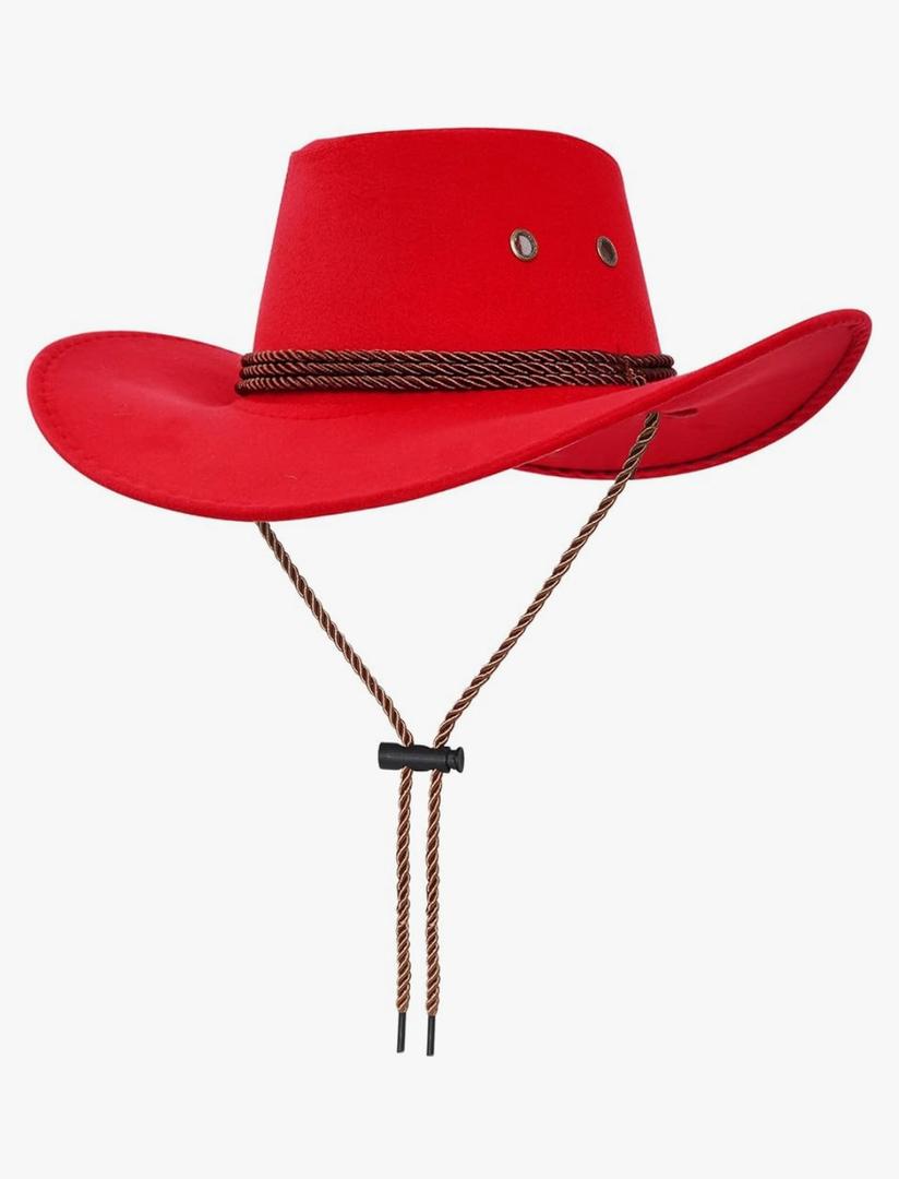 Unisex Faux Felt Cowboy Hats for Women and Men Western Hat Cowboy Sun Hat Wide Brim Cap Vintage Cowboy Costume