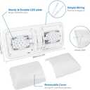 RVZONE 12V Led RV Ceiling 1100 Lumen Double Dome Light | RV Interior Lighting Fixture with ON/Off Switch for RV Trailer Camper Truck Van Boat Car (5 Pack Natural White 4000-4500K)