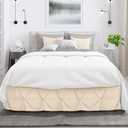 Nestl Beige Cream Bed Skirt Twin Size, Pinch Pleat Twin Bed Skirt, 14" Inch Drop Twin Bedskirt, Hotel Quality Beige Cream Bed Skirts, Microfiber Bedskirt for Twin Bed, Beige Cream Twin Bed Skirt