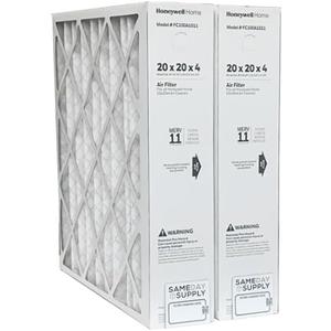 Honeywell FC100A1011-20" x 20" x 4" Pleated Air Filter, MERV 11 Bundle with Same Day Supply Filter Change Reminder (2)