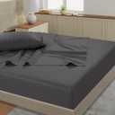 Lane Linen 100% Cotton Pillow Covers, Pillow Cases King Size Set of 2, Fits King Size Pillows, Premium 450 Thread Count Sateen King Size Pillowcases, Soft & Breathable Pillow Covers King - Charcoal