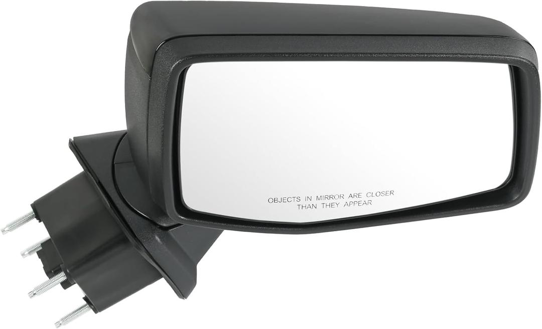 JDMSPEED Right Passenger Side Mirror Compatible with 2019-2025 Chevy Silverado 1500 Black Power Glass Manual Folding Temperature Sensor Non-Heated without Turn Signal Replace#GM1321582(5Pins)