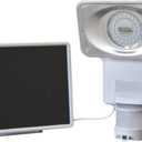 Maxsa 44642-CAM-WH Secure Motion-Activated Solar Security Camera and Floodlight - White