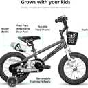 JOYSTAR Pluto Kids Bike 12 Inch Toddlers Bike with Training Wheels for Boys Girls Kids' Bicycle for Age 2-4 Years Gray